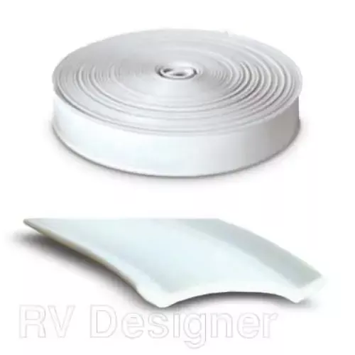 1″ X 100′ Heavy Duty Vinyl Insert Trim – White – RVDE461