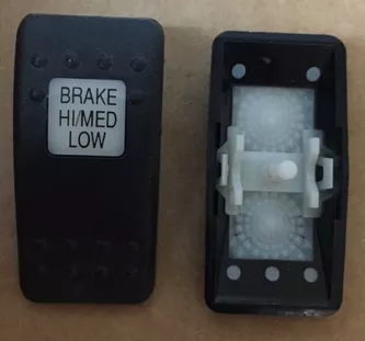 “Brake Hi/Med/Low” Switch Faceplate Contura II
