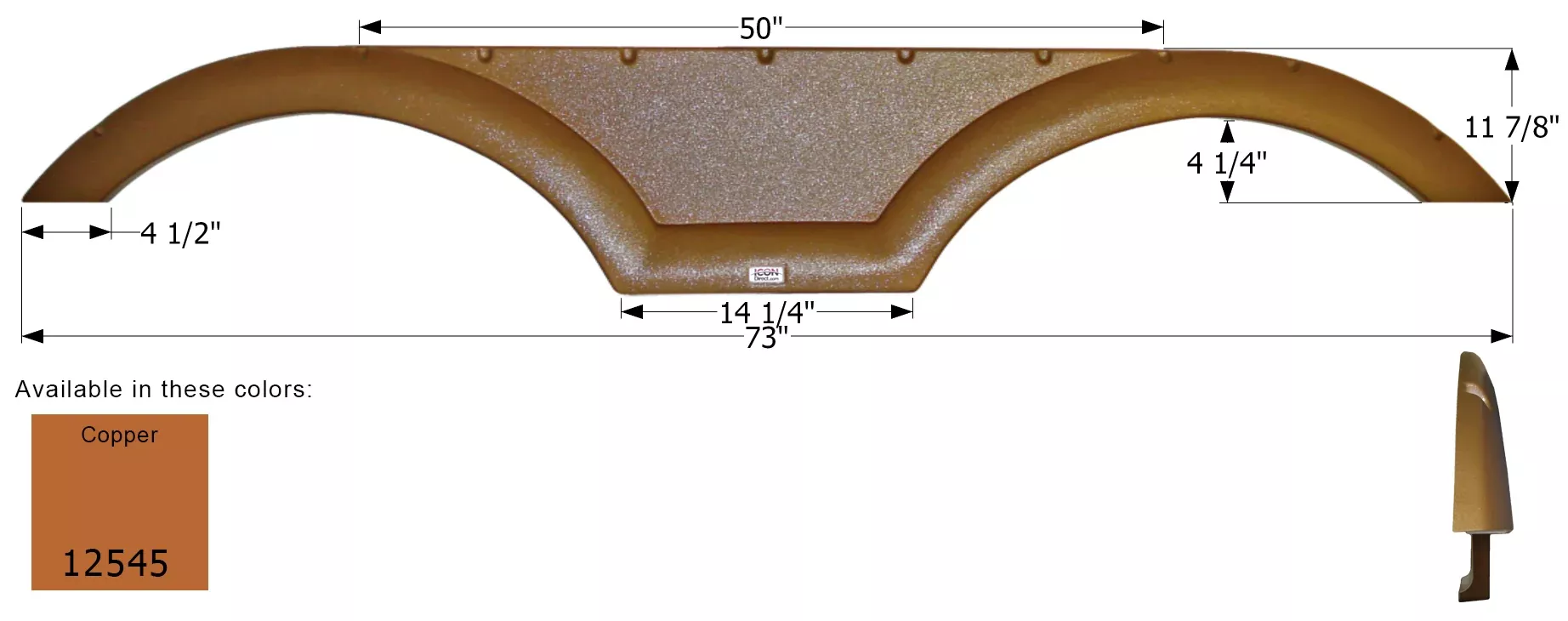 ICON – Fender Skirt, Tandem, Coachmen, FS2545, Copper Metallic