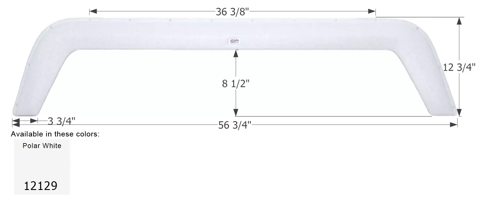 ICON – Fender Skirt, Tandem, Forest River, FS2129, Polar White