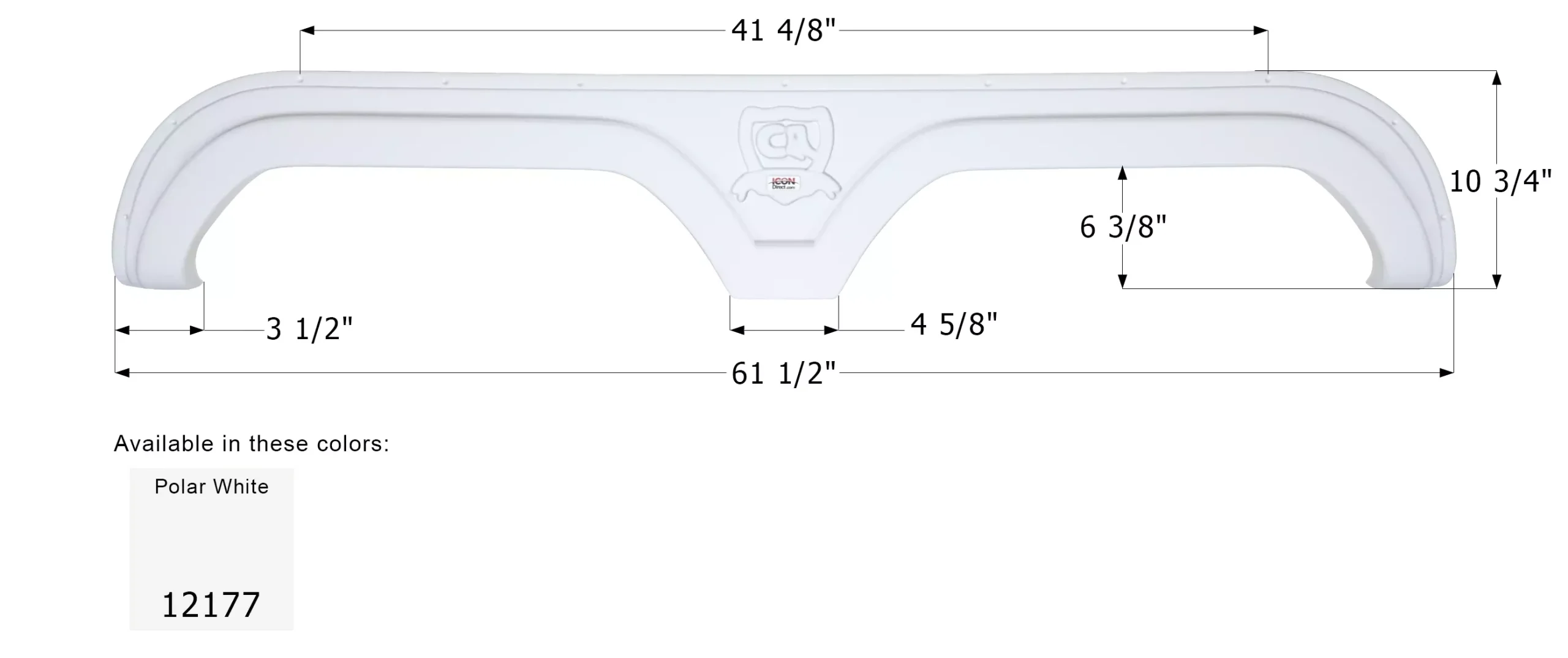 ICON – Fender Skirt, Tandem, Thor, FS2177, Polar White