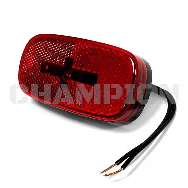 Thor RV Red Marker Light4″ x 2″ w/ Black Base 0262800