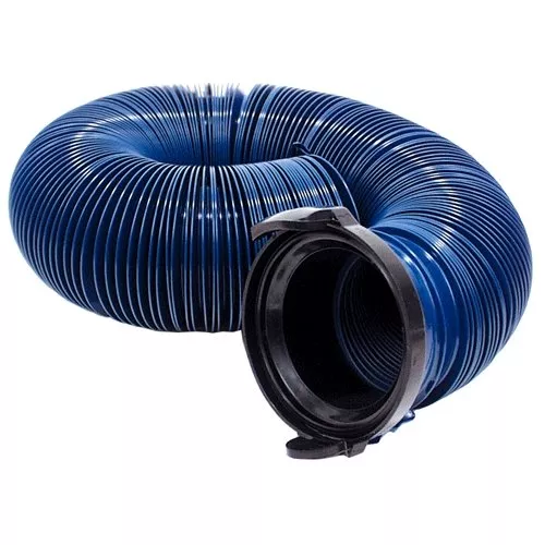 Valterra D04-0120PB Quick Drain 10′ Sewer Hose W/ Straight Hose Adapter